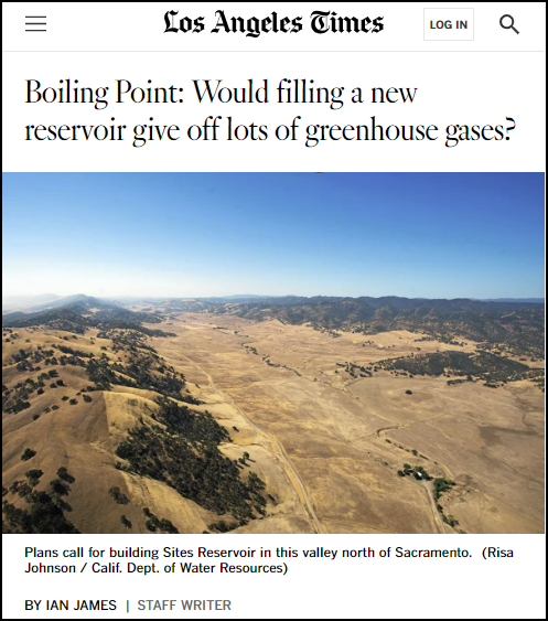 NEWS STORY: Would filling a new reservoir give off lots of greenhouse gases?